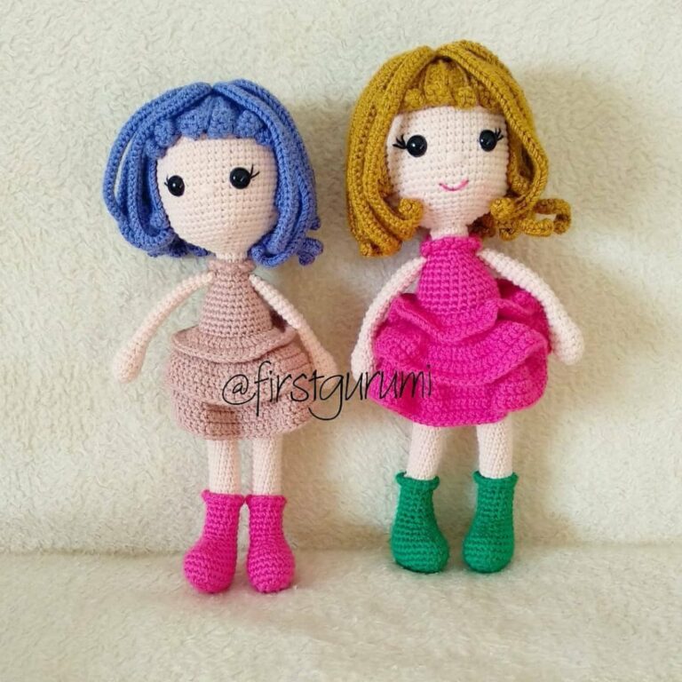 Amigurumi Curly Haired Doll Free Crochet Pattern