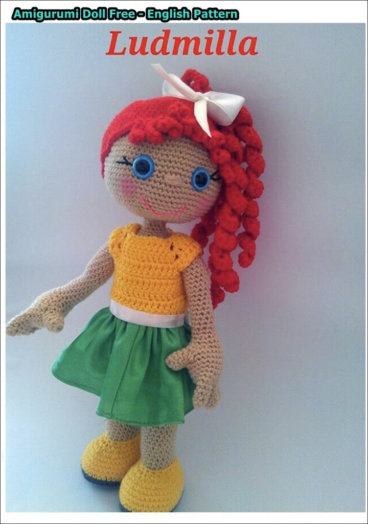 Amigurumi Doll Brunette Baby Girl Free Crochet Pattern