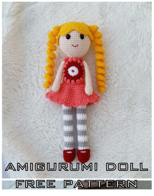 Amigurumi Cute Girl Doll free crochet pattern