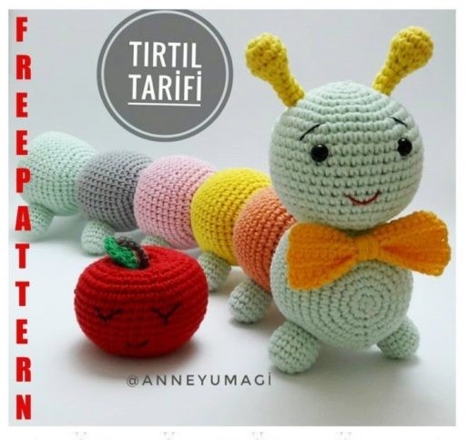 Amigurumi Caterpillar Free Crochet Pattern