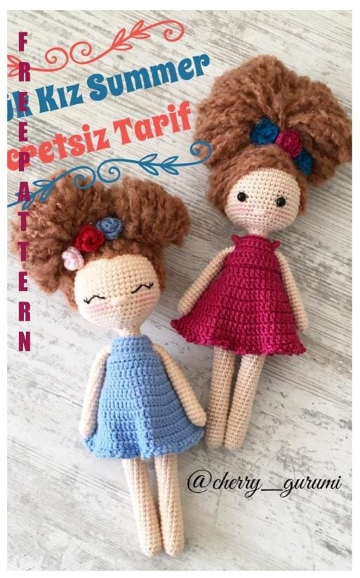 Amigurumi Doll Summer Girl Free Crochet Pattern