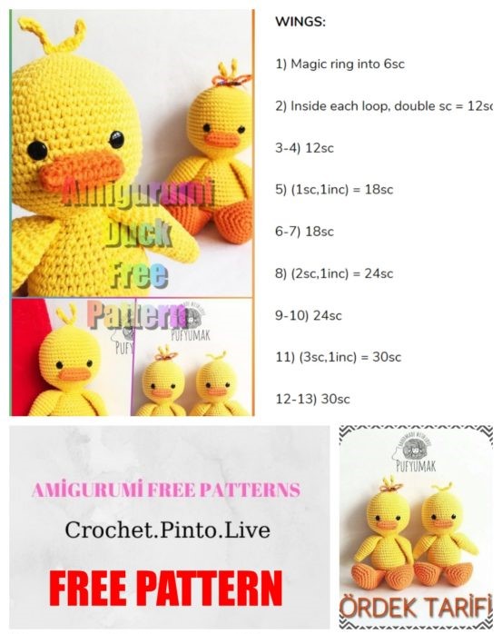 Amigurumi Duck Free Crochet Pattern