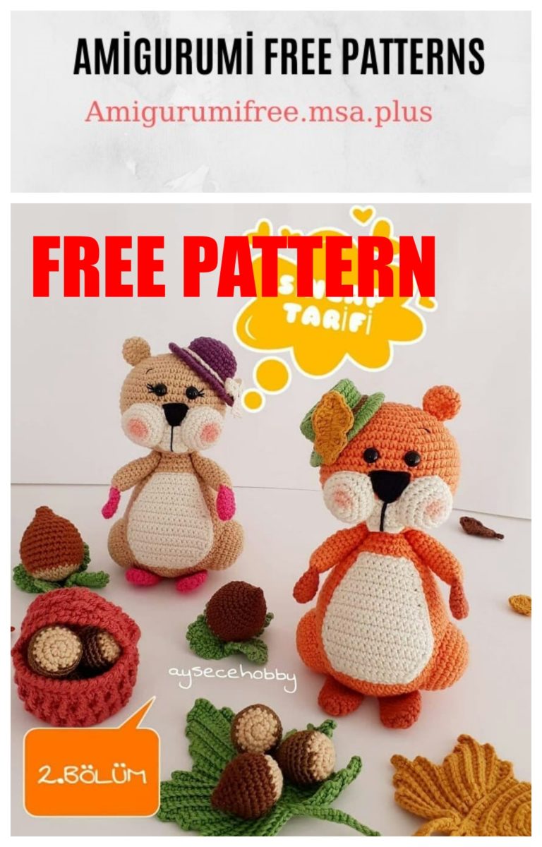 Amigurumi Squirrel Free Crochet Pattern