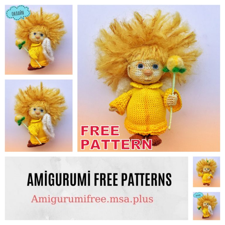 Amigurumi Yellow Angel Free Crochet Pattern