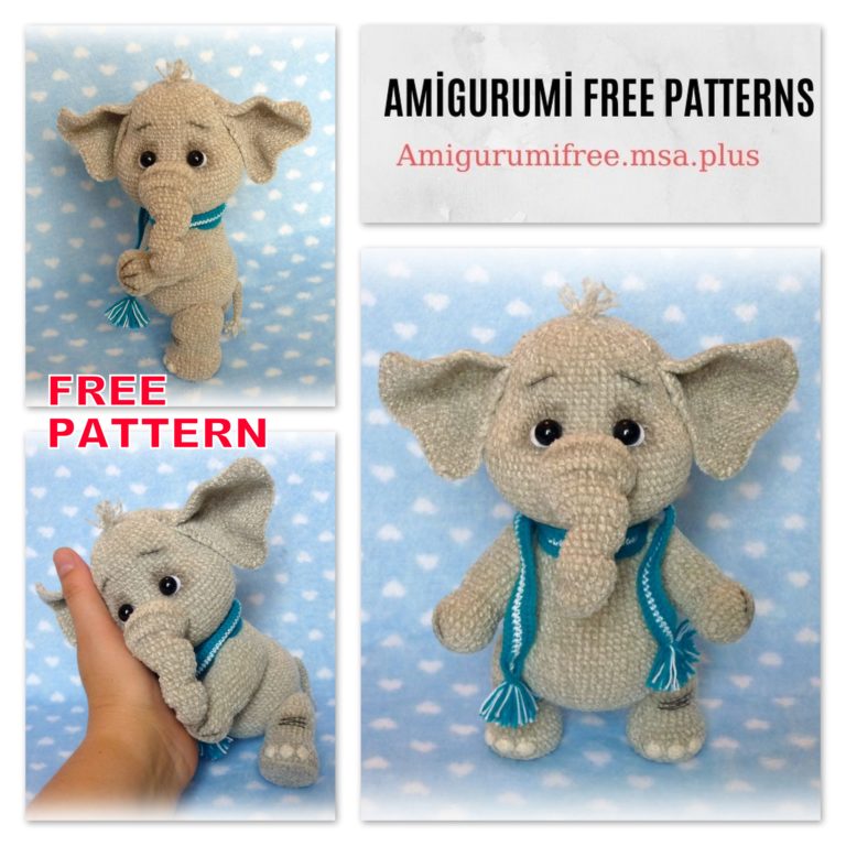 Amigurumi Little Cute Elephant Free Crochet Pattern