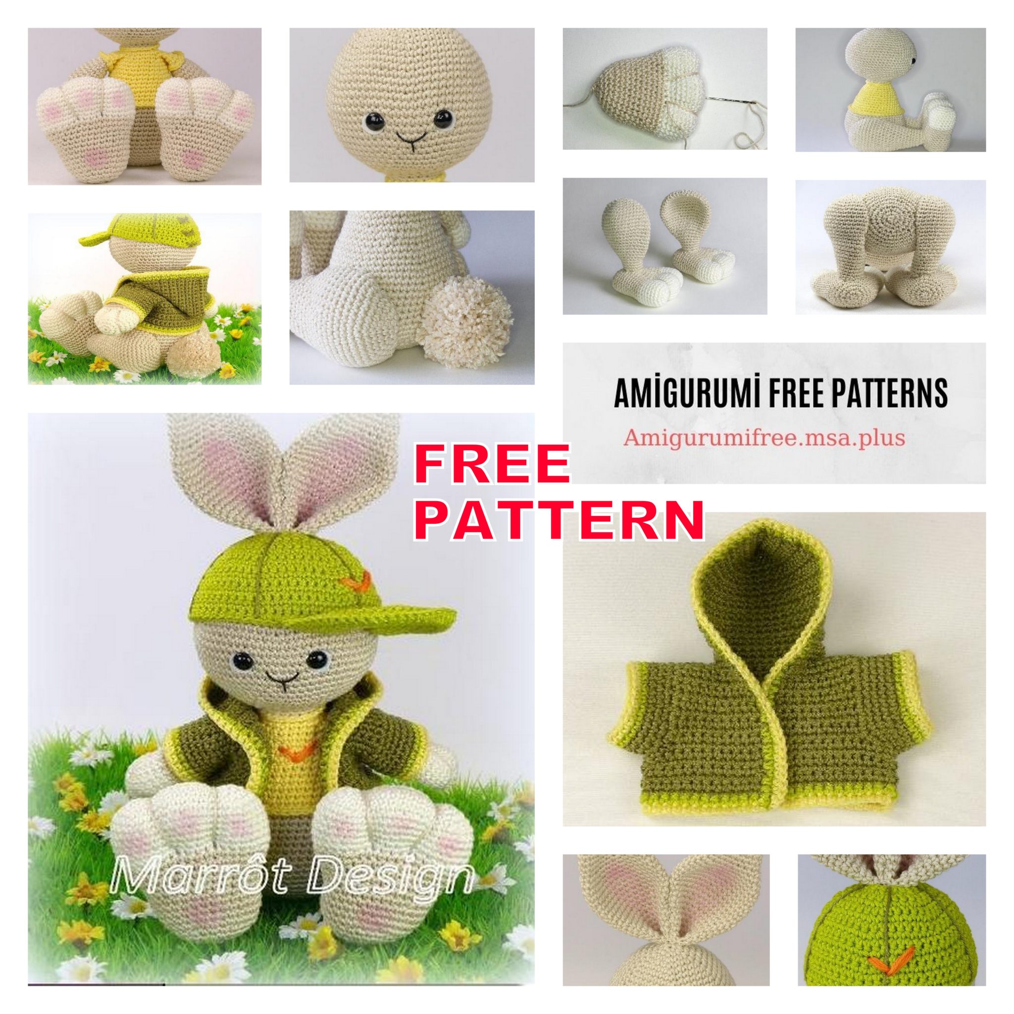 Bunny With Amigurumi Hat Free Crochet Pattern – Amigurumi Free Patterns