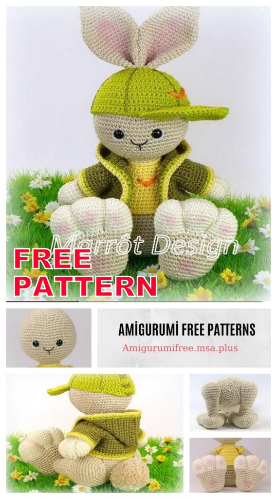 Bunny with Amigurumi Hat Free Crochet Pattern – Amigurumi Free Patterns