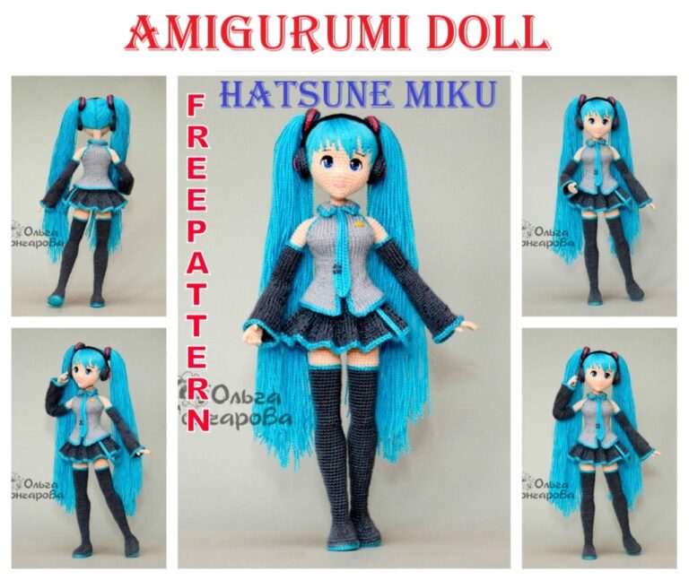 Amigurumi Doll Miku Hatsune Free Crochet Pattern
