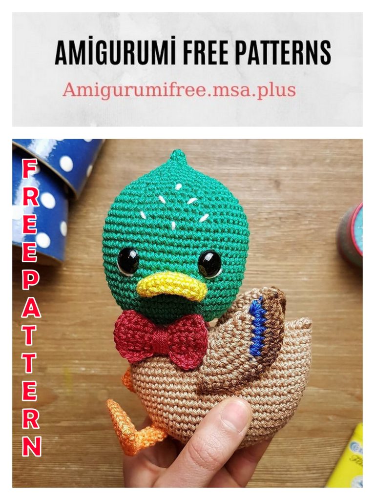Amigurumi Green Headed Duck Free Crochet Pattern