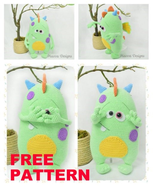Amigurumi Cute Monster Kuboo Free Crochet Pattern