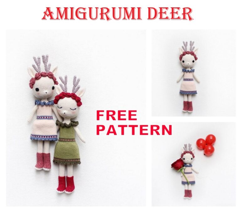 Amigurumi Cute Deer Girl Free Crochet Pattern