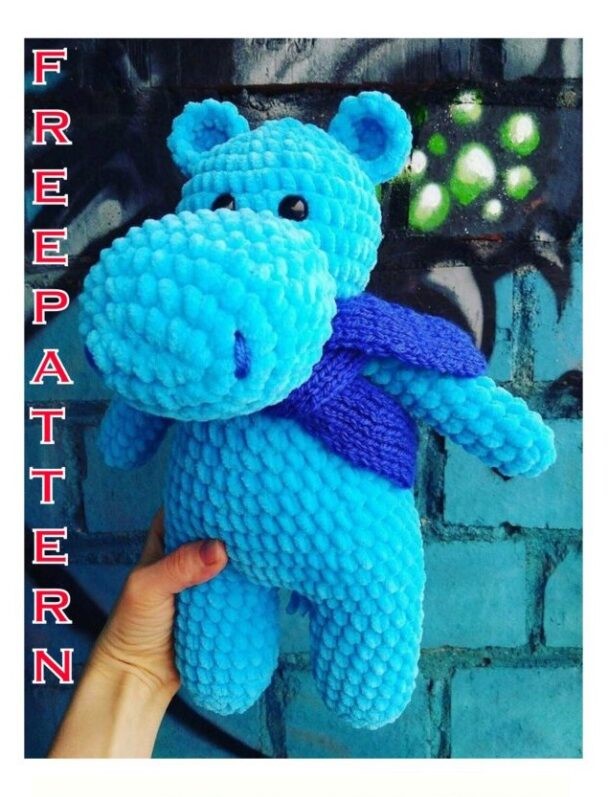 Amigurumi Velvet with Rope Hippo Free Crochet Pattern