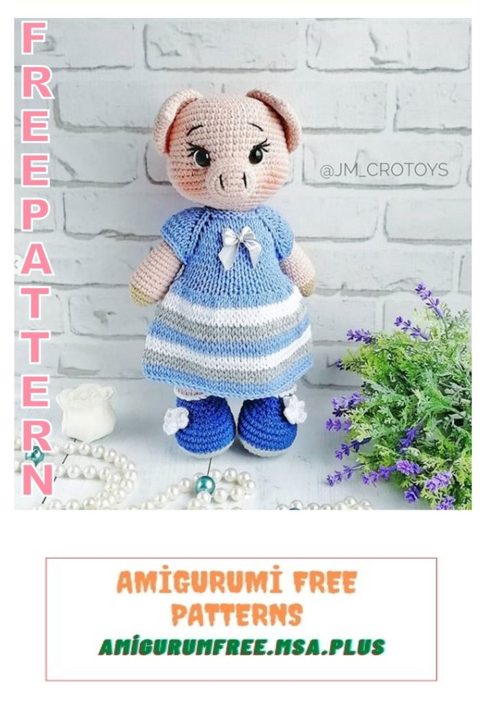 Amigurumi Cute Piggy Free Crochet Pattern