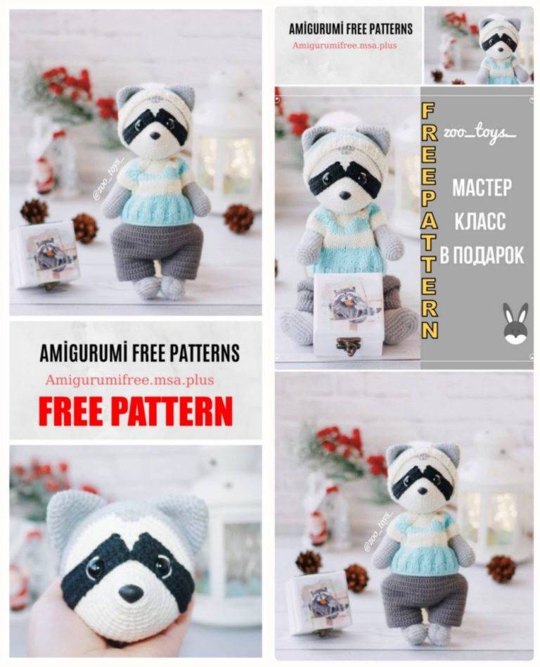 Amigurumi Raccoon Free Crochet Pattern