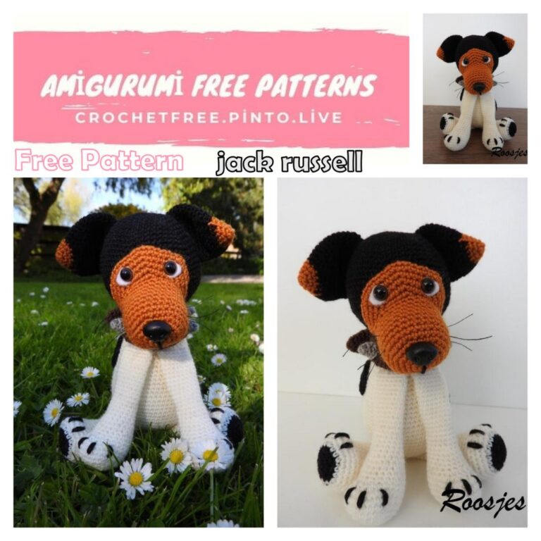 Jack Russell Dog Amigurumi Free Crochet Pattern