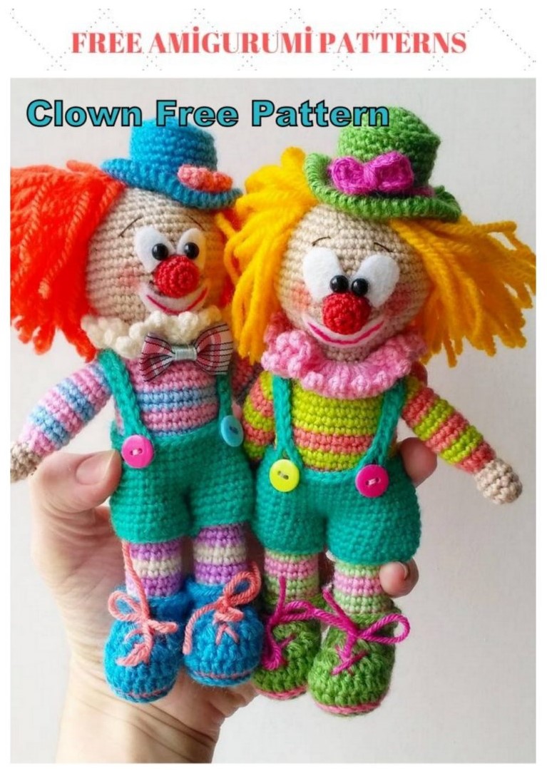 Amigurumi Clown Free Crochet English Pattern