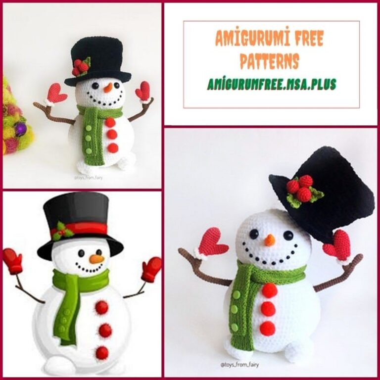 Hat Snowman Amigurumi Free Pattern